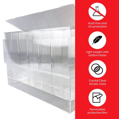Pokémon Booster Pack 6-Slot EVORETRO Acrylic Display Dispenser - 4 Packs