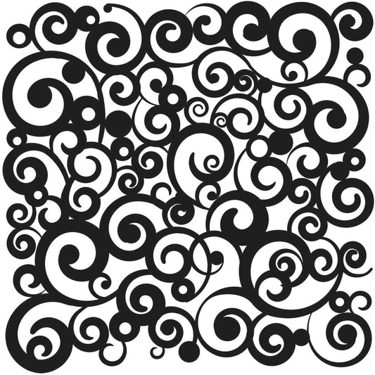 The Crafters Workshop 6x6 Stencil Cosmic Swirl