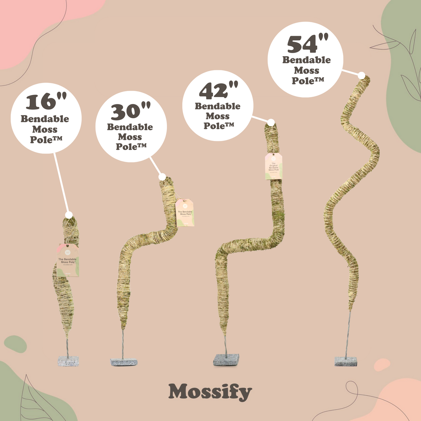 Tuteur en Mousse Souple Original™ - Meilleure Vente (Tiges Incluses)