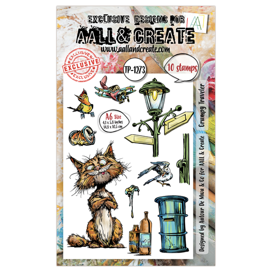 AALL and Create - A6 Stamp Set - Grumpy Traveler
