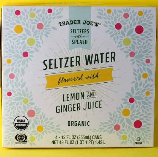 Eau gazeuse Trader Joe's aromatisée au jus de citron et de gingembre, 1,42 L