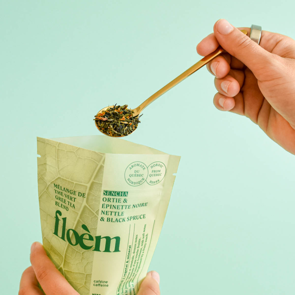 Thé en vrac - Thé vert Sencha, Ortie & Épinette noire