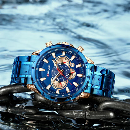 Tactical Motorcycle Waterproof Luminous Watch Timing Multi-Pointer