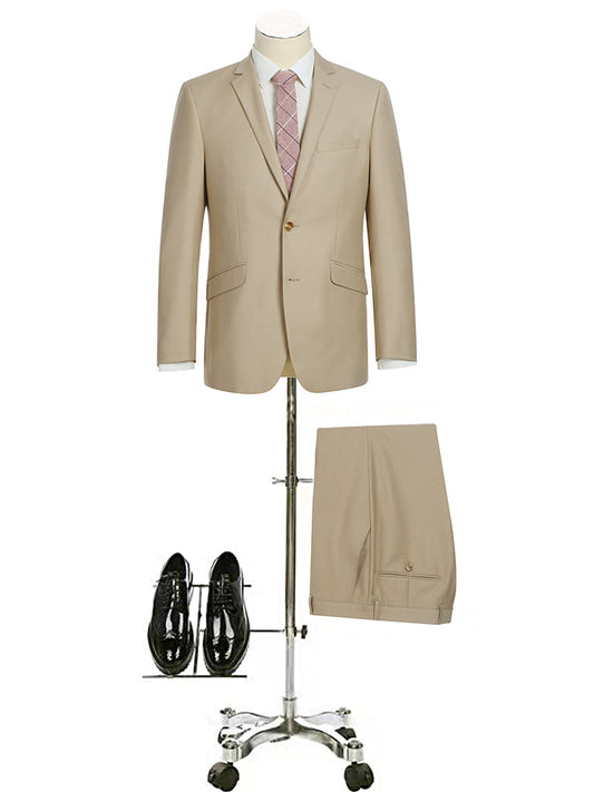 CRÉEZ VOTRE ENSEMBLE : Nouveautés - Costume beige (L'ensemble comprend un costume 2 pièces, une chemise, une cravate ou un nœud papillon et une pochette assortie)