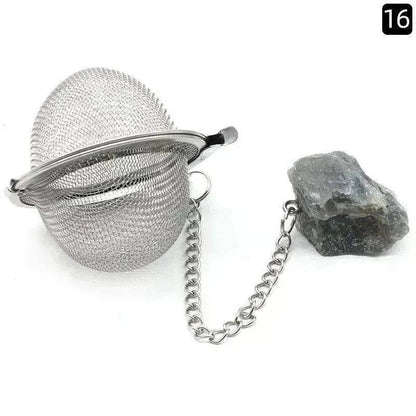 Tea Filter Natural Raw Gemstone Filter Ball Stew Ingredients Ball Stainless Steel