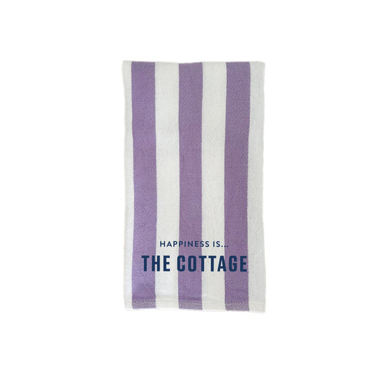 Tea/Hand Towel Cottage, Striped Lilac