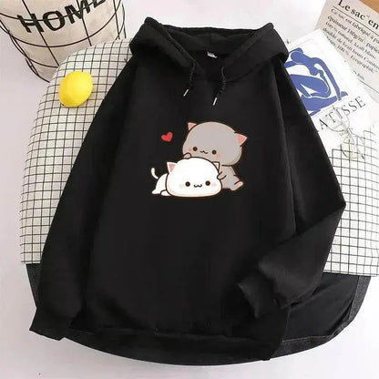Teen's Candy Colors Cute Kawaii Loose Hoodie Sweater