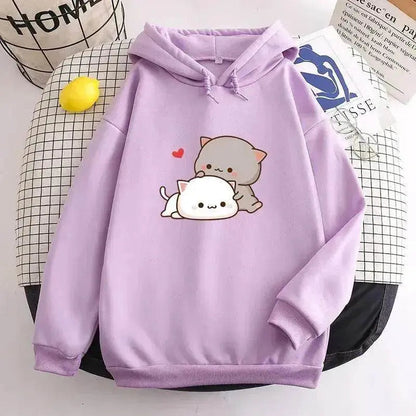 Teen's Candy Colors Cute Kawaii Loose Hoodie Sweater