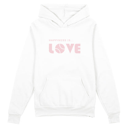 Unisex Tennis Love Hoodie, White