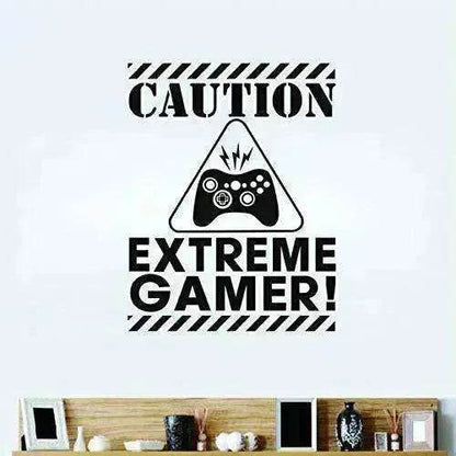 The gamer's warning wall stickers