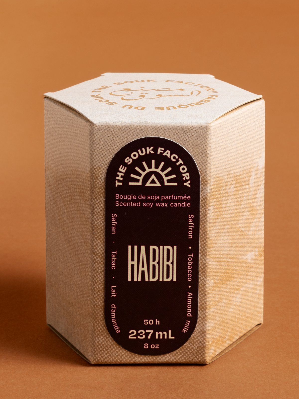 Bougie Habibi - Safran, tabac & lait d’amande