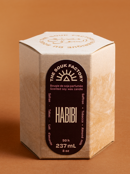 Bougie Habibi - Safran, tabac & lait d’amande