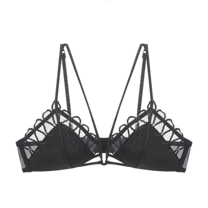 Ensemble soutien-gorge de mise en forme confortable en dentelle fine
