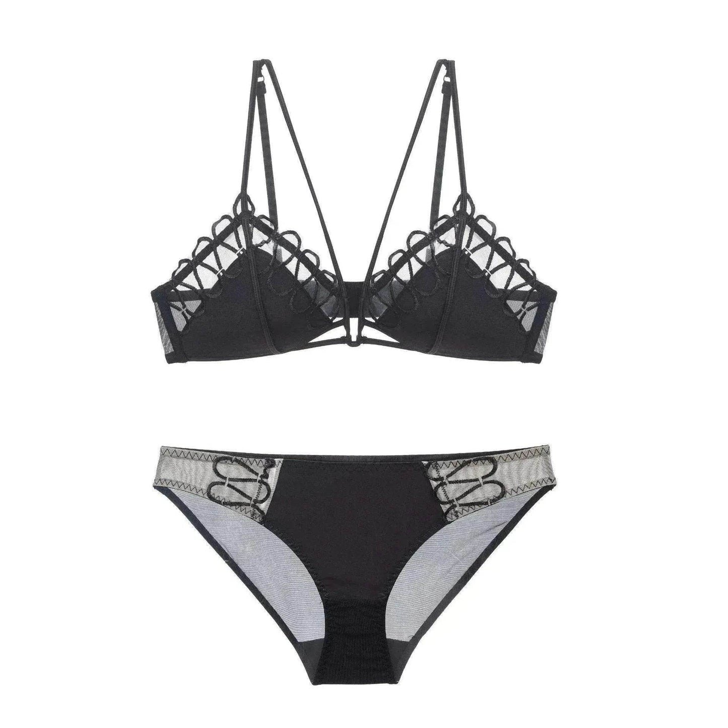 Ensemble soutien-gorge de mise en forme confortable en dentelle fine