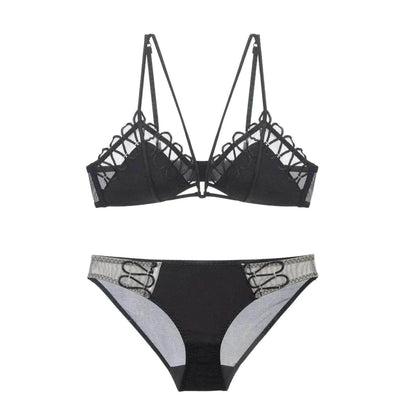 Ensemble soutien-gorge de mise en forme confortable en dentelle fine