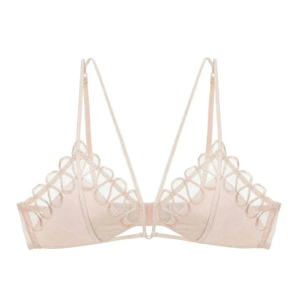 Ensemble soutien-gorge de mise en forme confortable en dentelle fine
