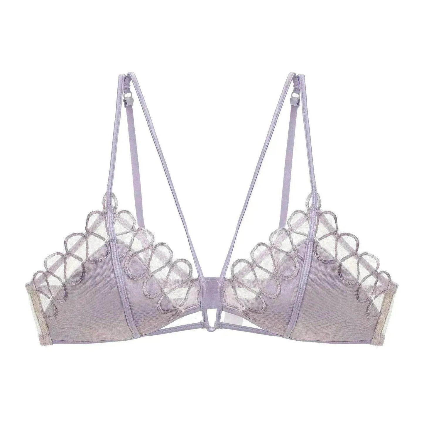 Ensemble soutien-gorge de mise en forme confortable en dentelle fine