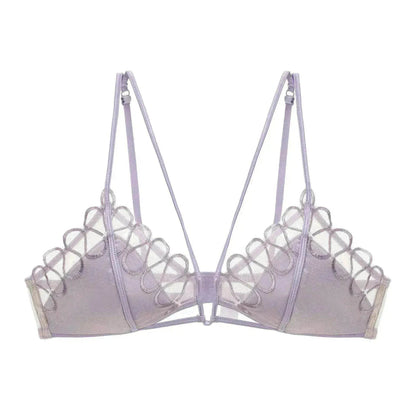 Ensemble soutien-gorge de mise en forme confortable en dentelle fine