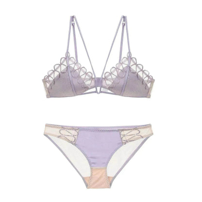 Ensemble soutien-gorge de mise en forme confortable en dentelle fine