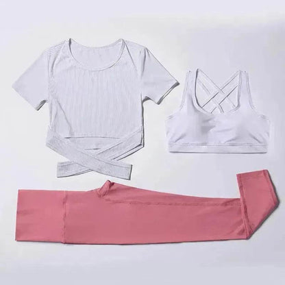 Three-piece speed suit for gym yoga wear