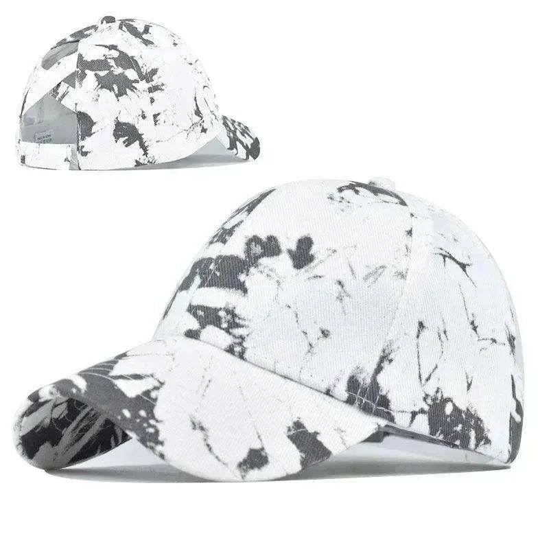 Tie-Dye Hat Pure Cotton Sun Visors Ponytail Cap