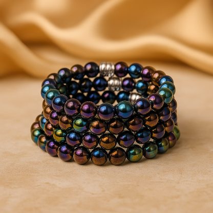 Titanium Obsidian Gemstone Bracelet - The Stone of Protection