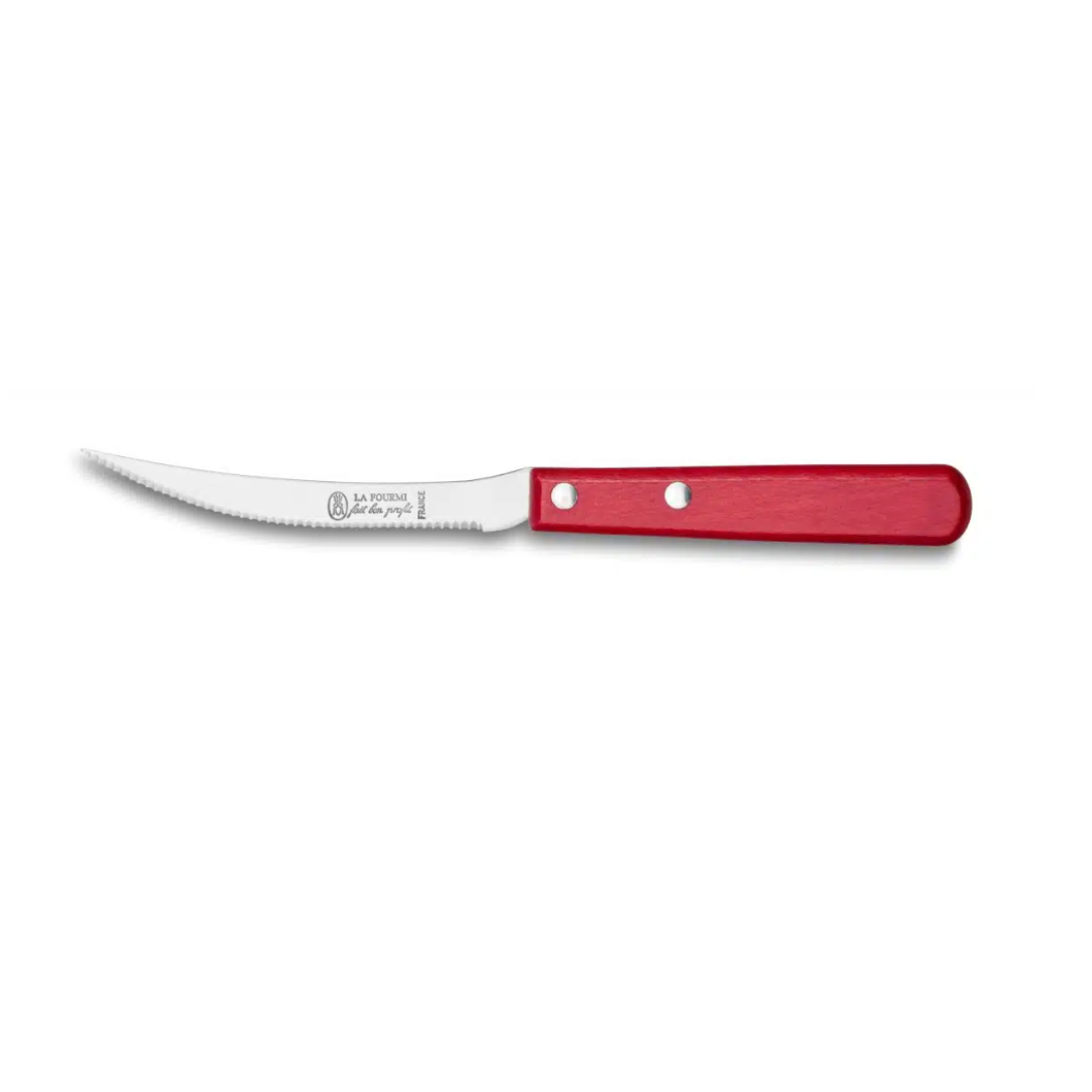 Tomato knife red beechwood handle