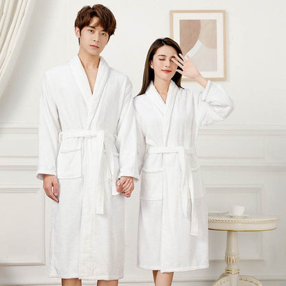 Towel Material Bathrobe Men's And Women's Pajamas