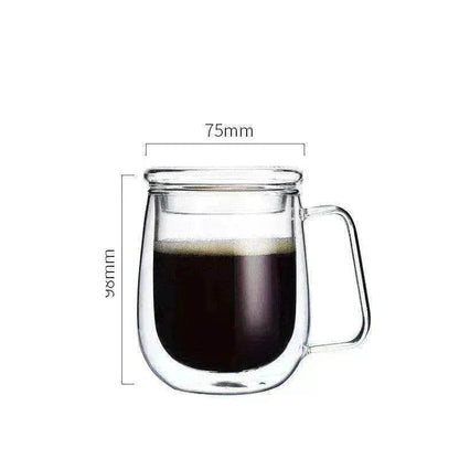 Transparent Double Coffee Cup Mug