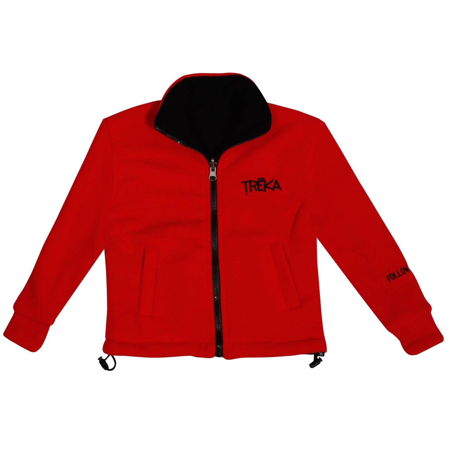 Kids Pokhara Reversible Black and Red Fleece Sweater 200GSM