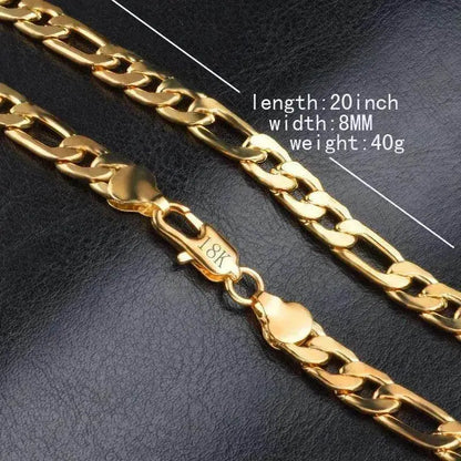 Trend Necklace Silver Painted 18k gold 8MM