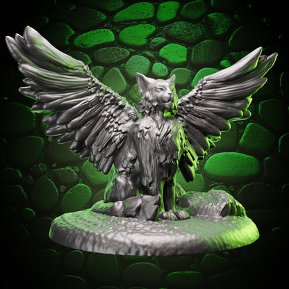 Winged Cat Familiar | Sitting