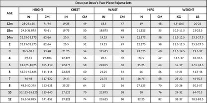 Two-Piece Organic Cotton Pajama Set Blue Dog Print