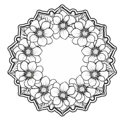 Creative Expressions Julia's Magnolia Circle Posy Pre-cut stamp