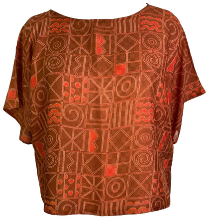 PRC6089 Avatar Pure Silk Boxy Top