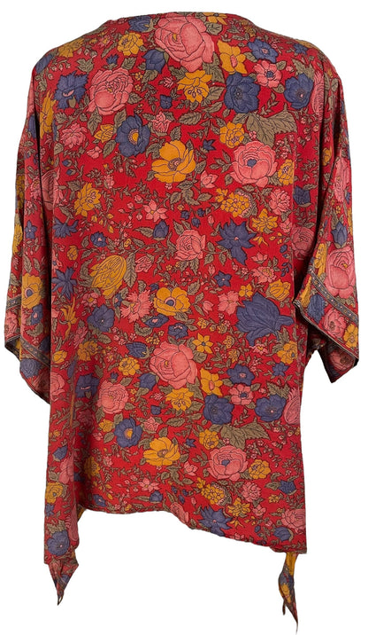 PRC7164 Avatar Pure Silk Long Tunic with Side Ties