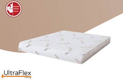 UltraFlex® EcoZen- Ensemble Matelas et Sommier Fermeté Moyenne Réversible, Mousse Certifiée CertiPUR-US®, Housse en Bambou Biologique, Soulage la Pression, Infusion de Gel Rafraîchissant, Matelas Écologique ( Fabriqué au Canada )