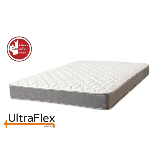 Ensemble matelas et sommier tapissier UltraFlex® ESSENCE, mousse à mémoire de forme orthopédique au gel, confort naturel, soutien équilibré, matelas écologique (Fabriqué au Canada)