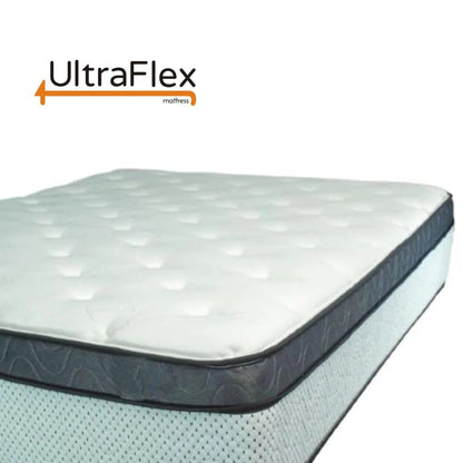 Ensemble matelas et sommier UltraFlex® EUPHORIA 14" Orthopédique Eurotop Ressorts ensachés Mousse encapsulée Matelas hybride écologique (Fabriqué au Canada)