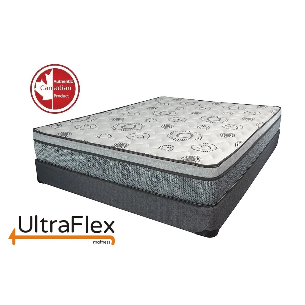 Ensemble matelas et sommier UltraFlex® EVOKE – Orthopédique, mousse à mémoire de forme rafraîchissante Smart Cool Gel, matelas FERME écologique (Fabriqué au Canada)