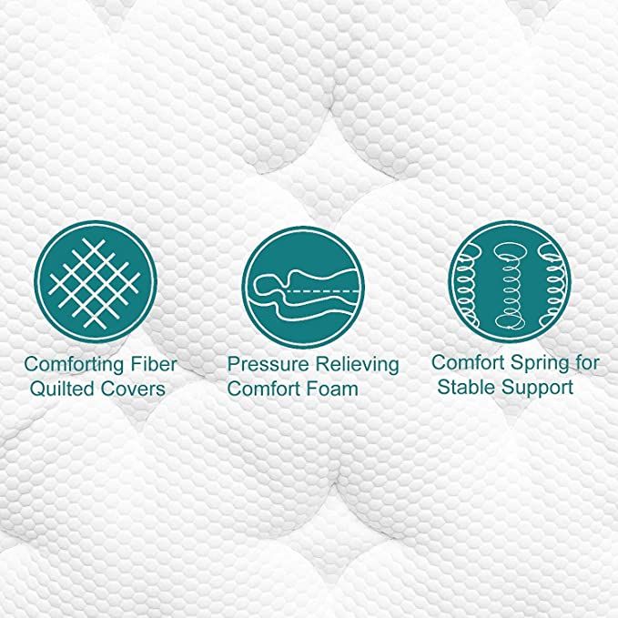 Matelas hybride UltraFlex® HARMONY orthopédique, à ressorts boudinés, avec couche de confort en mousse et contour en mousse, écologique (Fabriqué au Canada)