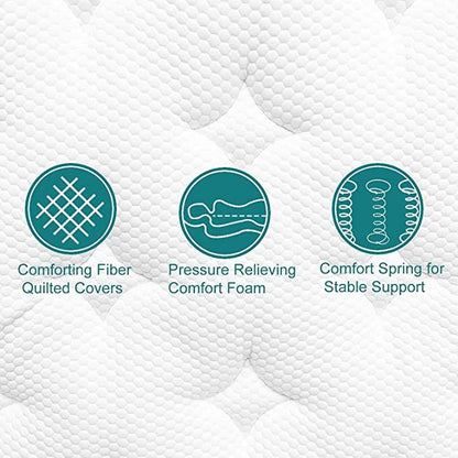 Matelas hybride UltraFlex® HARMONY orthopédique, à ressorts boudinés, avec couche de confort en mousse et contour en mousse, écologique (Fabriqué au Canada)
