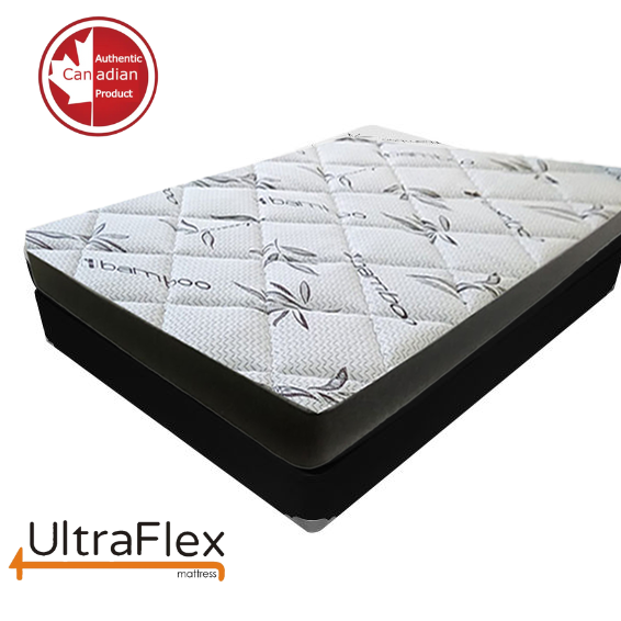 UltraFlex® DreamEasy - Canadian-Made Medium Firm Gel Infused Comfort with Quilted Top, Pressure Relief, Cooling Technology, Bamboo Cover, CertiPUR-US® Certified Foam (Made in Canada)