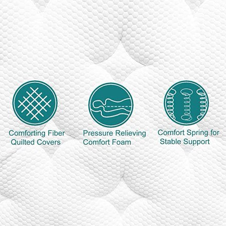 UltraFlex® JOY - Matelas hybride orthopédique, avec mousse à ressorts intérieurs et contour en mousse, écoresponsable (Fabriqué au Canada)