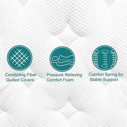 UltraFlex® JOY - Matelas hybride orthopédique, avec mousse à ressorts intérieurs et contour en mousse, écoresponsable (Fabriqué au Canada)
