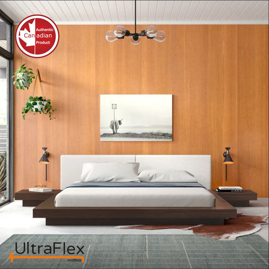 UltraFlex® ZENITH- High-Density Pressure Relief Soy Foam, Temperature Regulating Cooling Gel, Spinal Care, Orthopedic Mattress With Posture Support (Made in Canada)- With WaterProof Mattress Protector