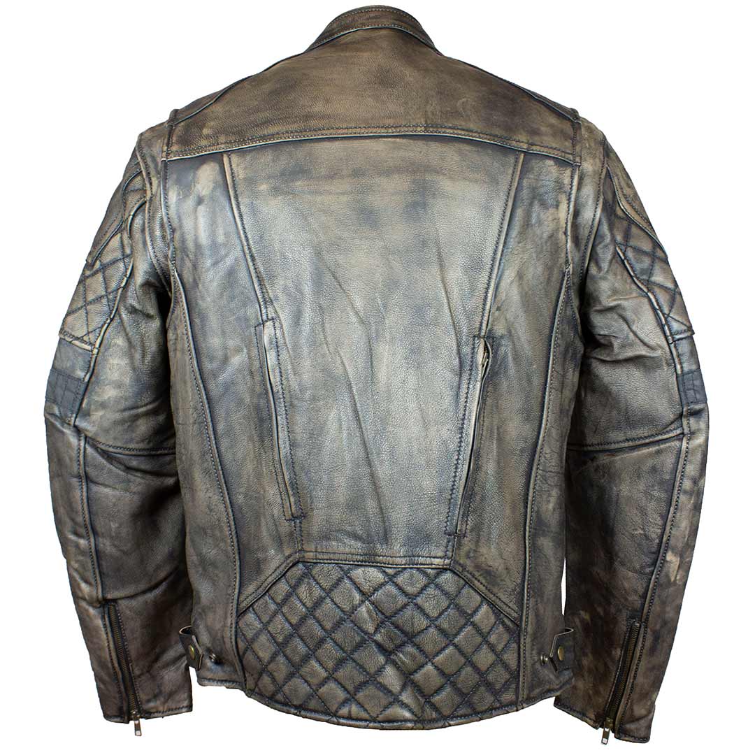 Unik International Men's Reflective Stripe Motorcycle Jacket