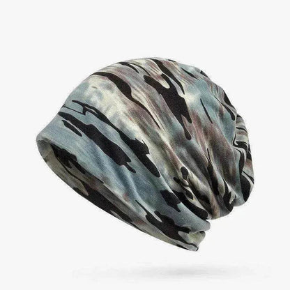 Unisex Camouflage Beanies Flexible Turban Ring Scarf Hedging Hats