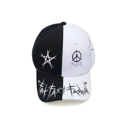 Unisex Casual Black And White Patchwork Hip Hop Fashion Hat