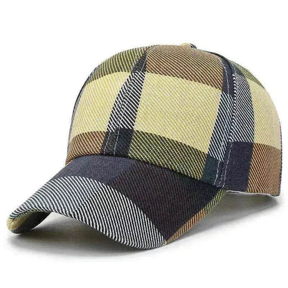 Unisex Outdoor Plaid Print Baseball Style Hat